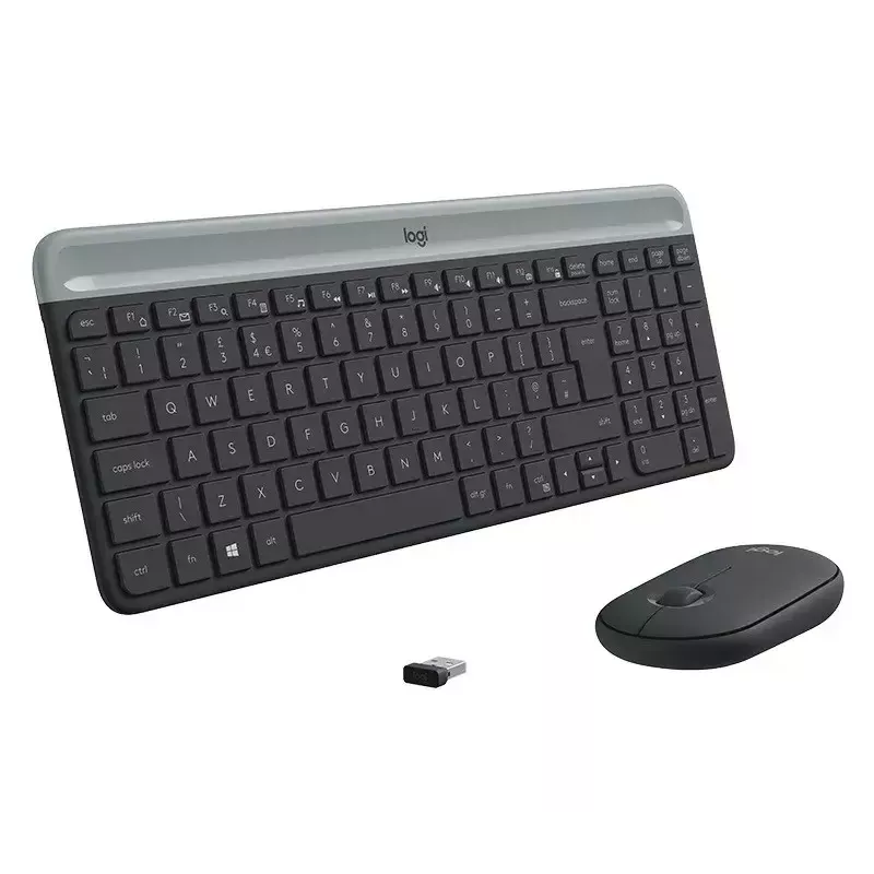 Logitech MK470 Bezprzewodowa Klawiatura+Mysz, Grafit, Mysz w zestawie, QWERTY US, USB