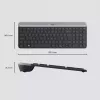 Logitech MK470 Bezprzewodowa Klawiatura+Mysz, Grafit, Mysz w zestawie, QWERTY US, USB