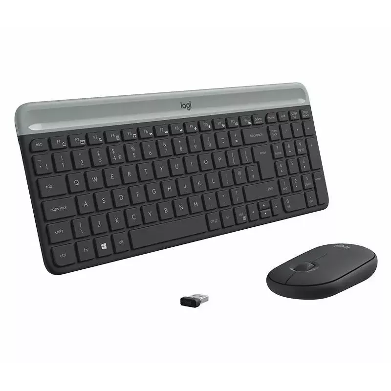 Logitech MK470 Bezprzewodowa Klawiatura+Mysz, Grafit, Mysz w zestawie, QWERTY US, USB