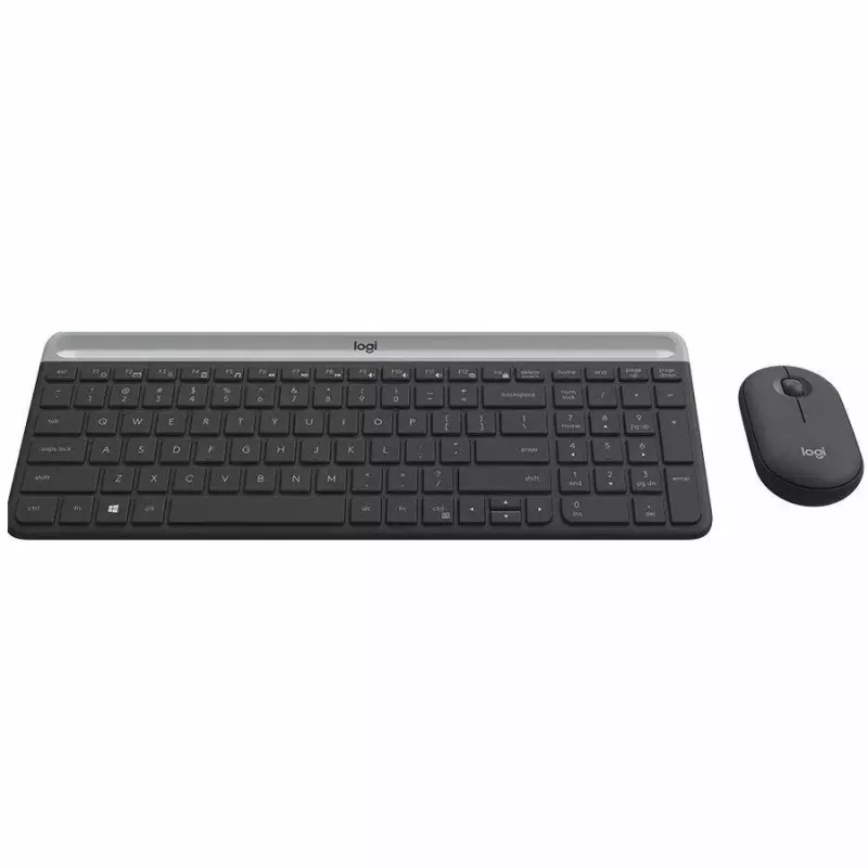 Logitech MK470 Bezprzewodowa Klawiatura+Mysz, Grafit, Mysz w zestawie, QWERTY US, USB