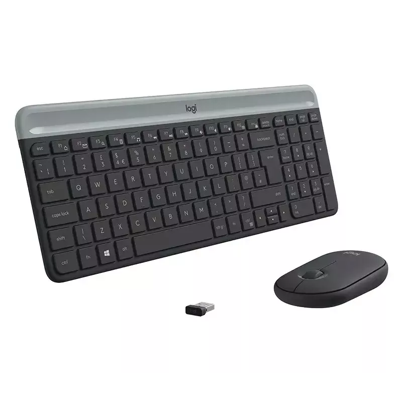 Logitech MK470 Bezprzewodowa Klawiatura+Mysz, Grafit, Mysz w zestawie, QWERTY US, USB