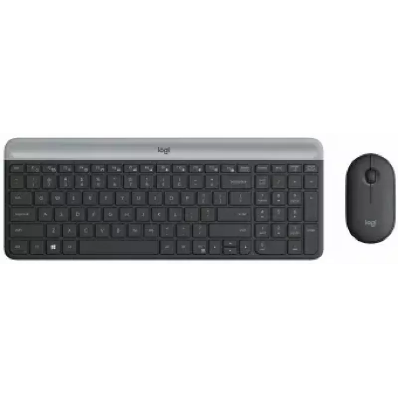 Logitech MK470 Bezprzewodowa Klawiatura+Mysz, Grafit, Mysz w zestawie, QWERTY US, USB