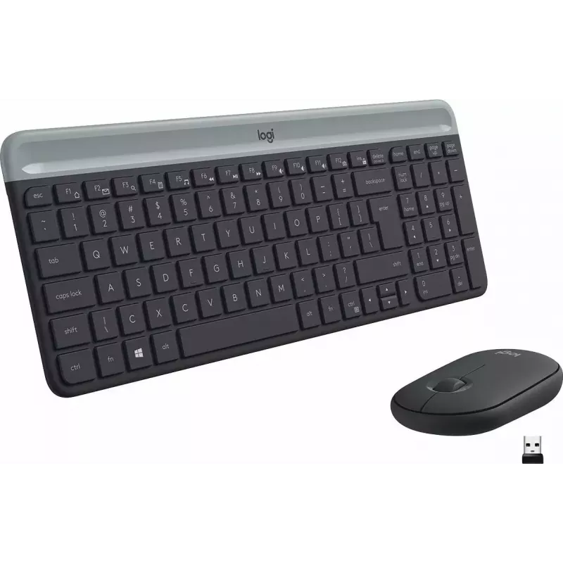 Logitech MK470 Bezprzewodowa Klawiatura+Mysz, Grafit, Mysz w zestawie, QWERTY US, USB