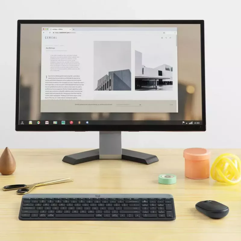 Logitech MK470 Bezprzewodowa Klawiatura+Mysz, Grafit, Mysz w zestawie, QWERTY US, USB