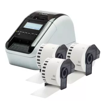 Brother QL-820NWBCVM drukarka etykiet Bezpośrednia termiczna Kolor 300 x 600 DPI 176 mm/s Przewodowa i bezprzewodowa Ethernet LAN DK Wi-Fi Bluetooth