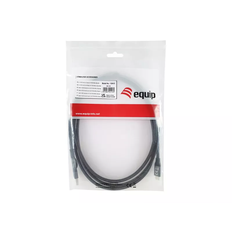 Equip 128432 kabel USB USB 3.2 Gen 2x2 2 m USB A/USB C USB C czarny