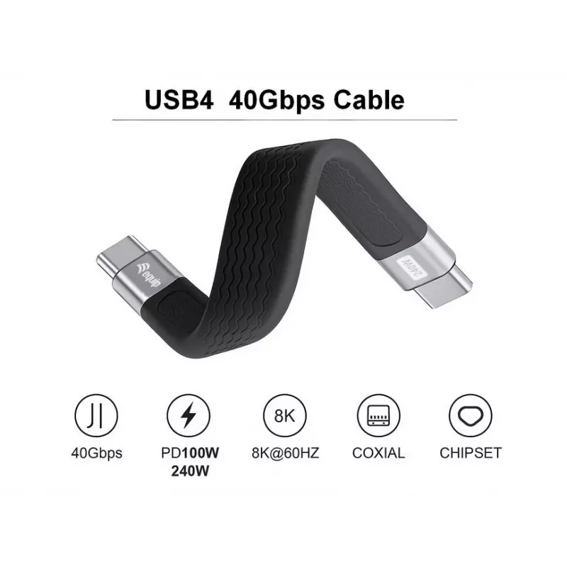 Equip 128410 Kabel USB USB4 Gen 3x2 0.13 m USB C Czarny