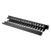 Equip 19 cali Panel do zarządzania kablami montowany w szafie rack, czarny