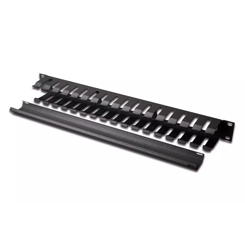 Equip 19 cali Panel do zarządzania kablami montowany w szafie rack, czarny