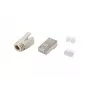 Equip Cat.6A RJ45 ekranowany zestaw wtyków 100 szt. stal nierdzewna przezroczysty biały