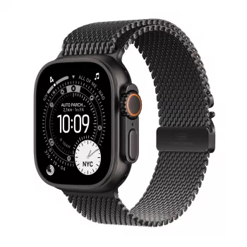 Smartwatch Apple Watch Ultra 3 GPS + Cellular 49mm Czarna Tytanowa Koperta z Czarną Tytanową Bransoletą Milanese Medium