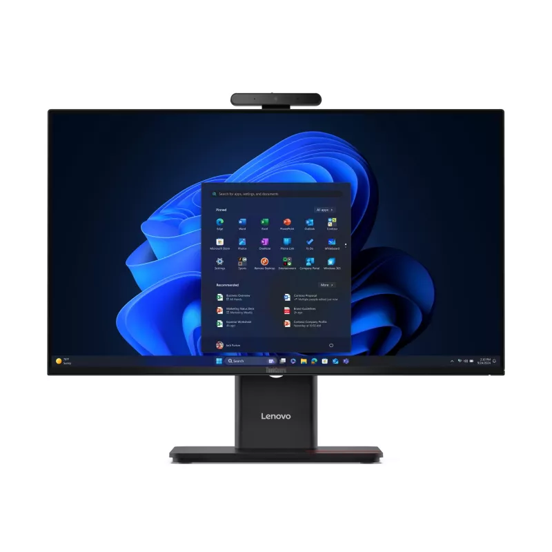 All-in-One PC Lenovo ThinkCentre M70a Gen 6 — Intel Core Ultra 5 235T, 23,8 cala FHD IPS, 16GB DDR5, 512GB SSD, Windows 11 Pro, Wi‑Fi 6E, Czarny