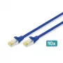Kabel sieciowy Digitus CAT 6A S/FTP RJ-45 3 m niebieski