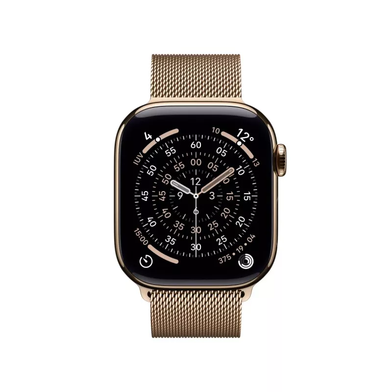 APPLE Watch Series 11 GPS + Cellular 42mm złota koperta tytanowa ze złotą pętlą Milanese