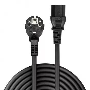 Lindy 3m Kabel zasilający Schuko 2-pin do IEC C13, czarny, 3 m, CEE7/7, złącze C13