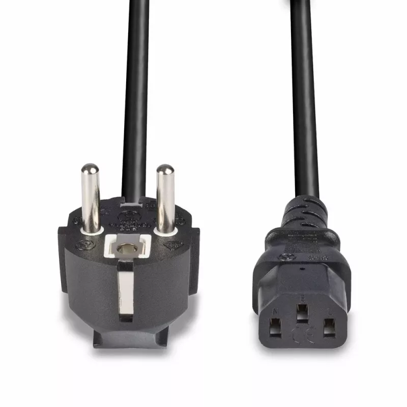 Lindy 3m Kabel zasilający Schuko 2-pin do IEC C13, czarny, 3 m, CEE7/7, złącze C13