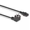 Lindy 3m Kabel zasilający Schuko 2-pin do IEC C13, czarny, 3 m, CEE7/7, złącze C13