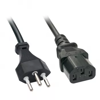 Kabel zasilający Lindy 30425 Czarny 0,7 m Wtyk C13