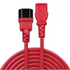 Lindy 1m Kabel przedłużający IEC, czerwony