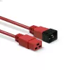 Przedłużacz Lindy 1m IEC C19 do C20, czerwony
