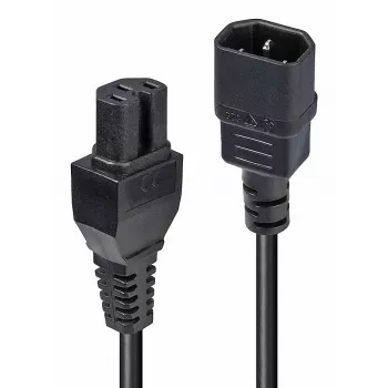 Kabel zasilający Lindy 2m IEC C14 do IEC C15 'Hot Condition', czarny