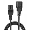 Kabel zasilający Lindy 2m IEC C14 do IEC C15 'Hot Condition', czarny