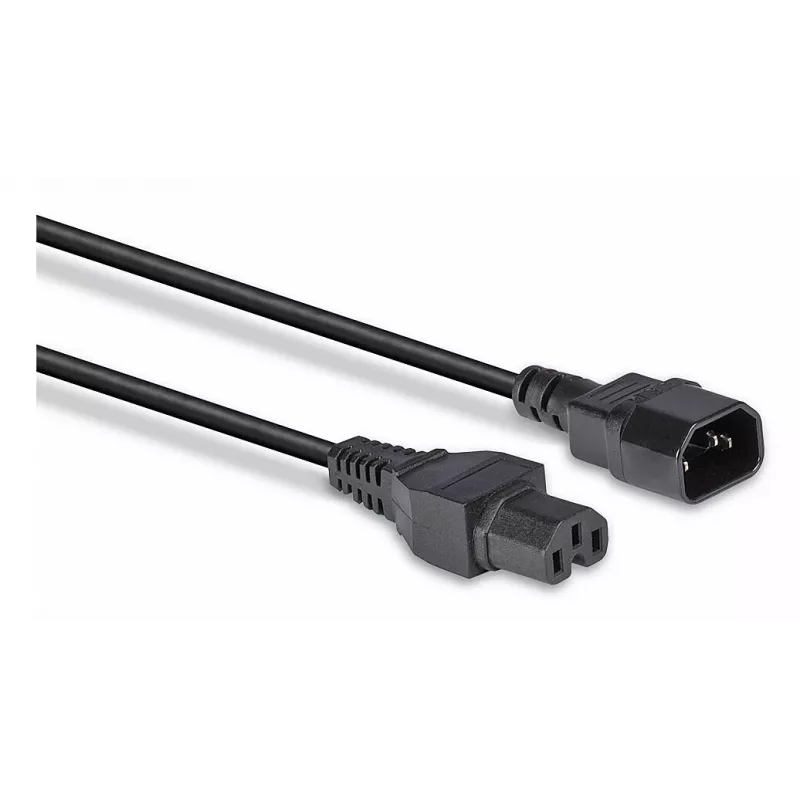 Kabel zasilający Lindy 2m IEC C14 do IEC C15 'Hot Condition', czarny
