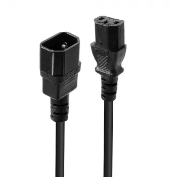 Lindy 0.5m przedłużacz IEC, czarny