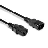 Lindy 0.5m przedłużacz IEC, czarny