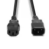 Lindy 0.5m przedłużacz IEC, czarny