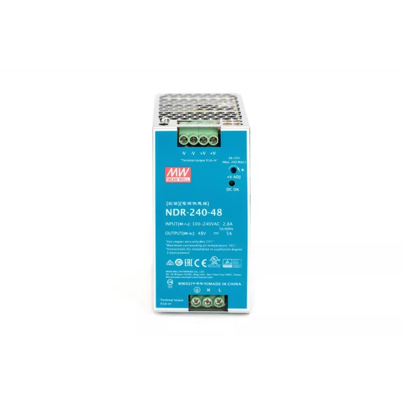 DIGITUS Industrialny Zasilacz 48V DC, 240W AC-DC, obudowa metalowa, montaż na szynie DIN