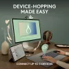 Kompaktowa mini klawiatura Logitech Pebble Keys 2 K380s — RF Wireless + Bluetooth, QWERTY US International, biała