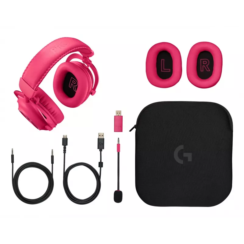 Słuchawki gamingowe LOGITECH Pro X 2 Lightspeed Wireless - Różowe