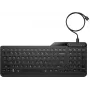 Klawiatura przewodowa HP 405 z podświetleniem, dla wielu urządzeń, pełnowymiarowa (100%), przewodowa, USB, membranowa, QWERTY, czarna