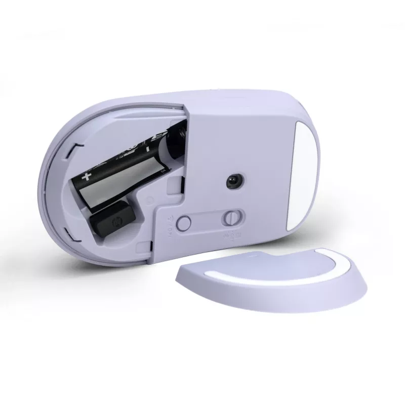 Mysz bezprzewodowa HP 400 Quiet Purple, oburęczna, RF + Bluetooth, 6000 DPI, fioletowa