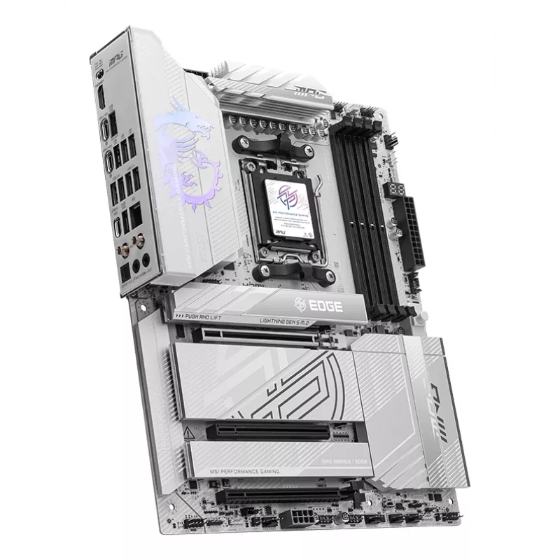 Płyta główna MSI MPG X870E EDGE TI WIFI, chipset AMD X870E, Socket AM5, ATX, DDR5, 4×DIMM, Wi‑Fi 7, 5Gb LAN, 4×M.2
