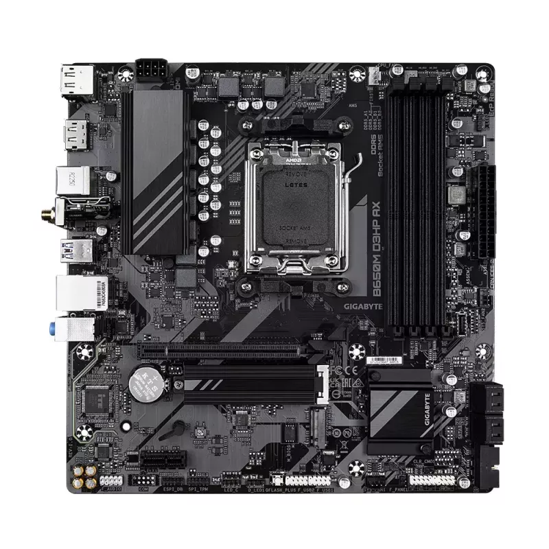 Płyta główna GIGABYTE B650M D3HP AX Micro ATX, AMD AM5, B650, 4x DDR5 DIMM, 256GB, Wi‑Fi, 2.5Gb LAN