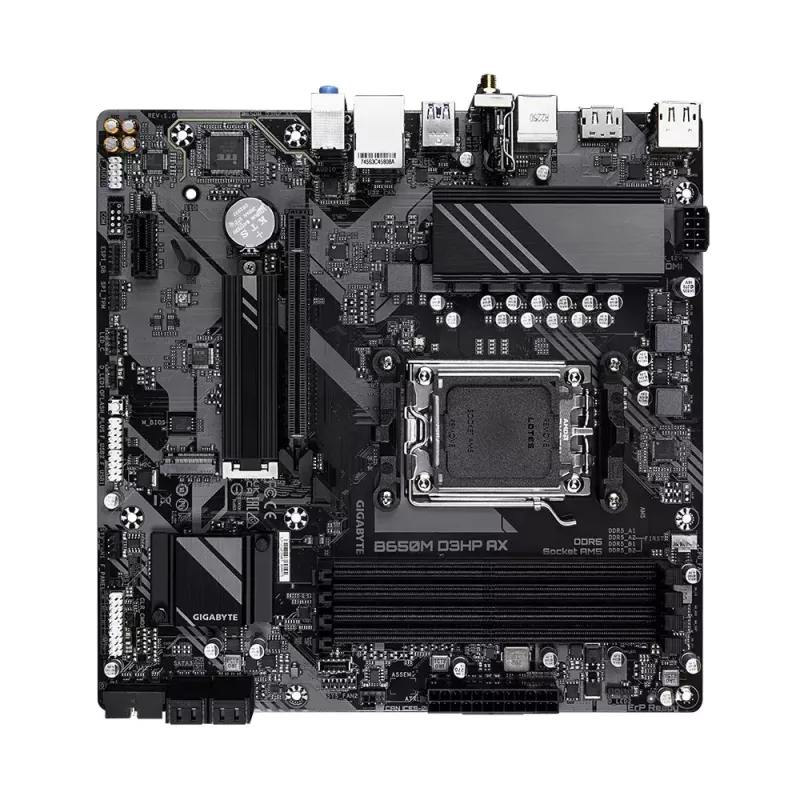 Płyta główna GIGABYTE B650M D3HP AX Micro ATX, AMD AM5, B650, 4x DDR5 DIMM, 256GB, Wi‑Fi, 2.5Gb LAN
