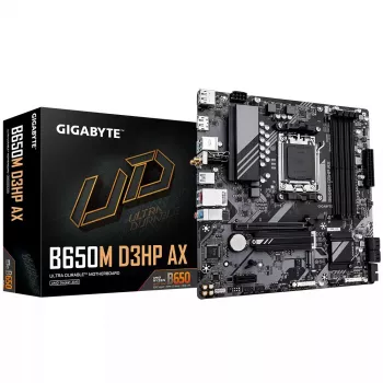 Płyta główna GIGABYTE B650M D3HP AX Micro ATX, AMD AM5, B650, 4x DDR5 DIMM, 256GB, Wi‑Fi, 2.5Gb LAN