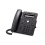 IP Phone Cisco 6851 — 4-liniowy telefon VoIP Wi‑Fi, monochromatyczny wyświetlacz 3,5 cala 396×162, Gigabit Ethernet, PoE, Bluetooth, przewodowa słuchawka, czarny