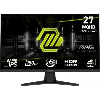 MSI MAG 274QFDE 27 cali WQHD Rapid IPS monitor dla graczy, 180 Hz, czarny