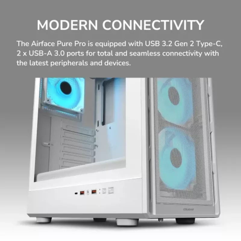 Obudowa COUGAR Midi Tower Airface Pure PRO, ARGB, Czarny