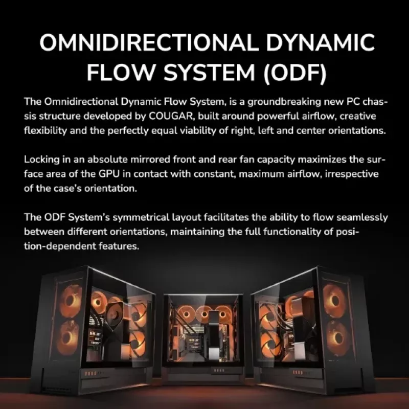 Obudowa Midi Tower COUGAR OmnyX, ARGB, Czarny