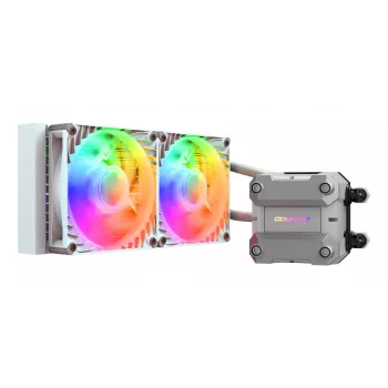 Chłodzenie wodne CPU COUGAR Poseidon Ultra 240, ARGB, Biały, Chłodnica cieczy typu all-in-one, 12 cm, 500 RPM, 2200 RPM, Biały