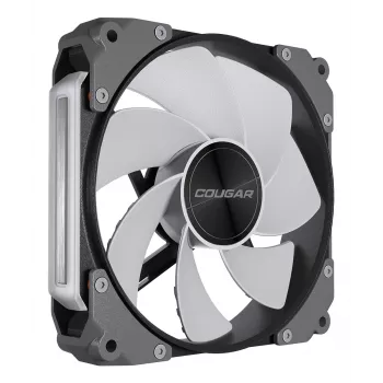 COUGAR Wentylator do obudowy Apolar 120 ARGB, Reverse Blade, czarny, moduł wentylatora, czarny, 3-pin + 4-pin, 1 wentylator, 75,38 cfm, 37,1 dB