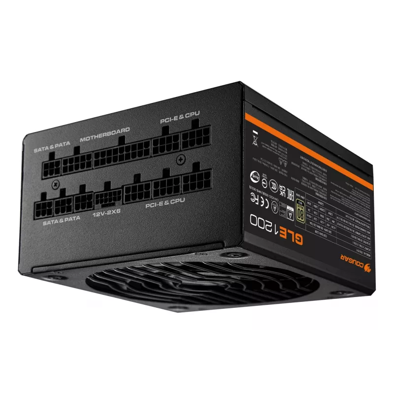 Zasilacz COUGAR GLE 1200W ATX3.1 / 80 Plus Gold, 1200 W, 100 - 240 V, 50/60 Hz, 15-7.5 A, 120 W, 1200 W