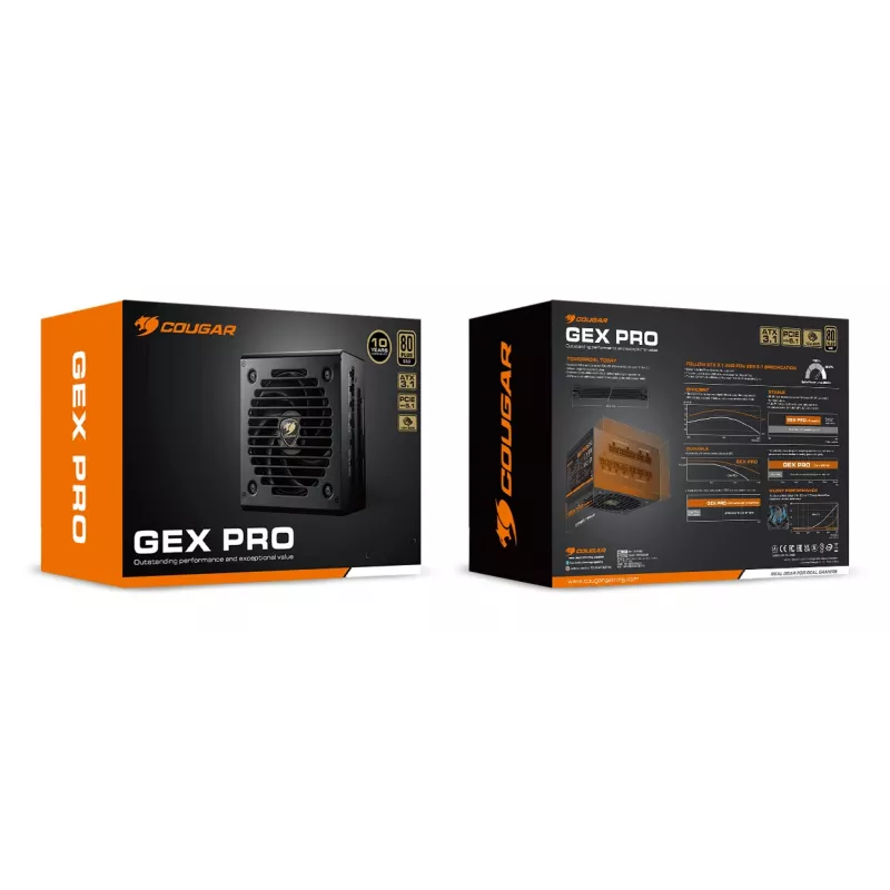 Zasilacz COUGAR GEX PRO 850W ATX3.1 / 80 Plus Gold / Modularny