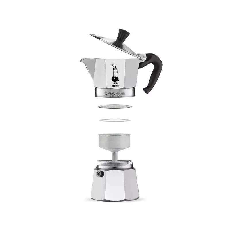 Moka pot BIALETTI Moka Express aluminium 2-cup (100 ml) Czarny