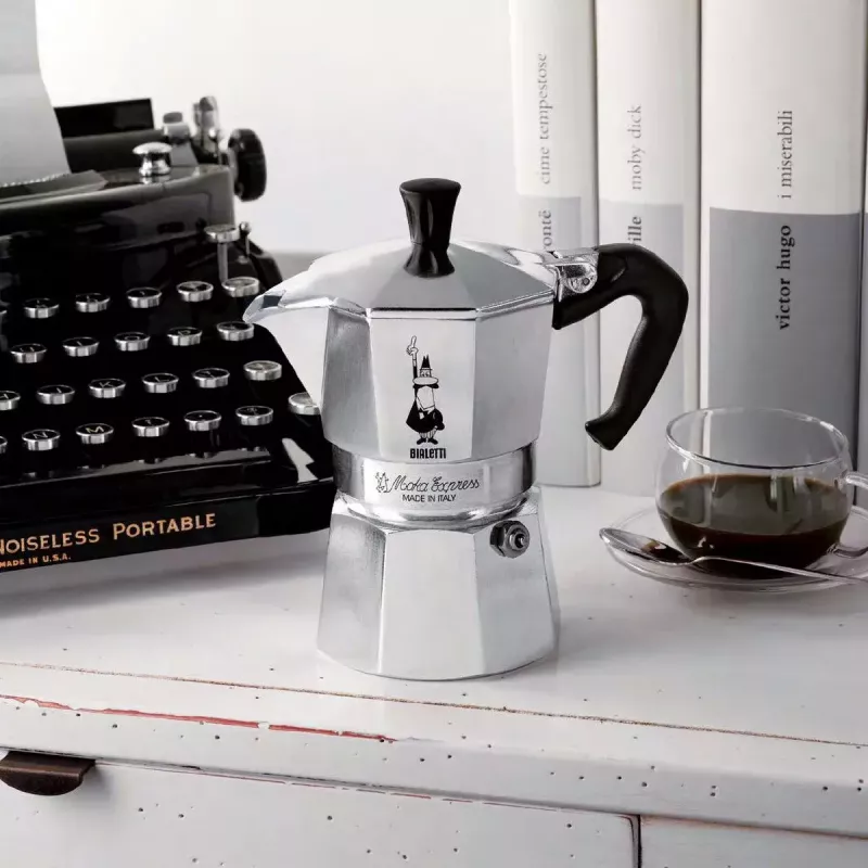 Moka pot BIALETTI Moka Express aluminium 2-cup (100 ml) Czarny