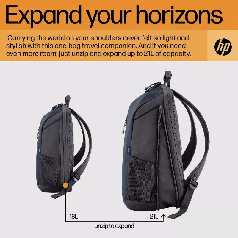 Plecak na laptopa HP Travel 18 l 15,6 cala w kolorze Iron szary